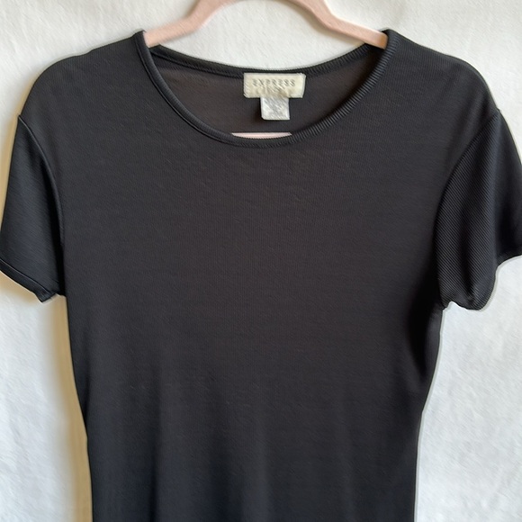 Express Tricot black short sleeve top, size M - Picture 2 of 7